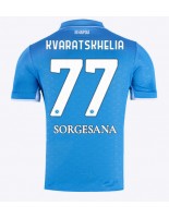 SSC Napoli Khvicha Kvaratskhelia #77 Hjemmedrakt 2024-25 Korte ermer